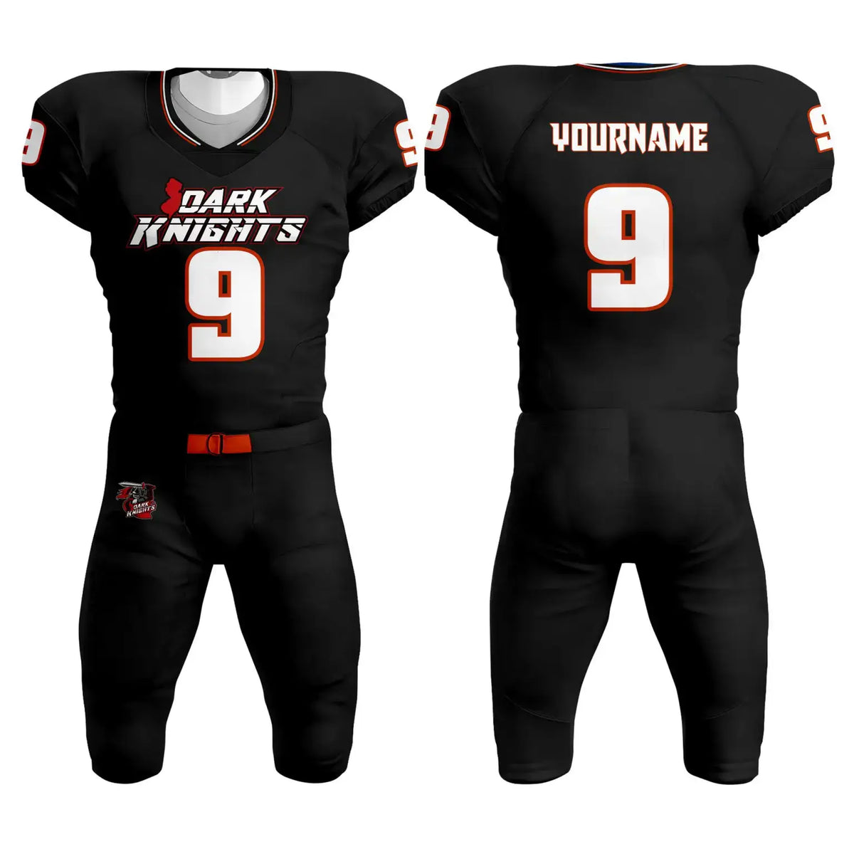 Custom Name And Number American Football Uniform