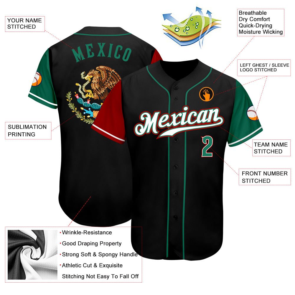 Custom20Black20Kelly20Green20Red20Authentic20Mexico20Two20Tone20Baseball20Jersey200003.jpg