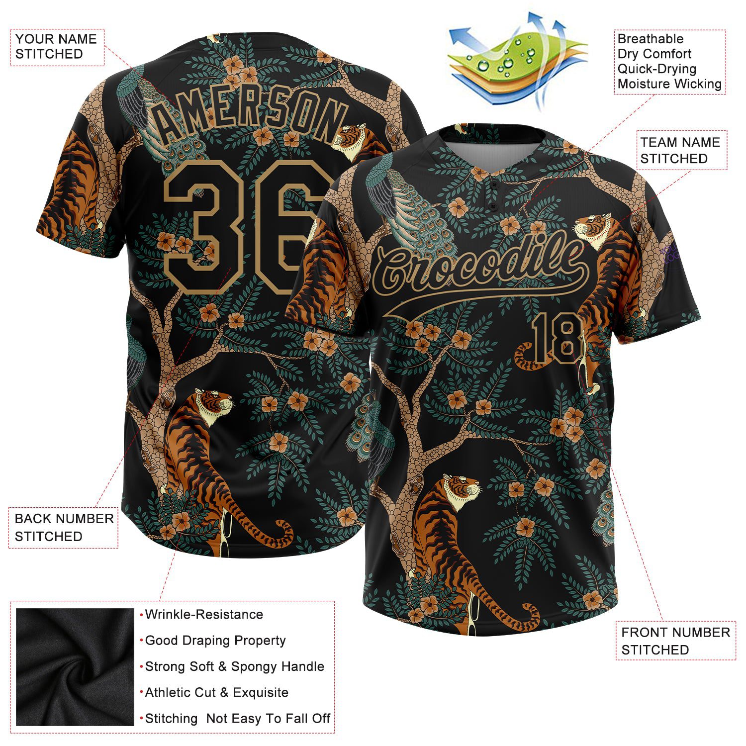 Custom20Black20Old20Gold203d20Pattern20Tiger20And20Peacock20Two20Button20Unisex20Softball20Jersey200003.jpg
