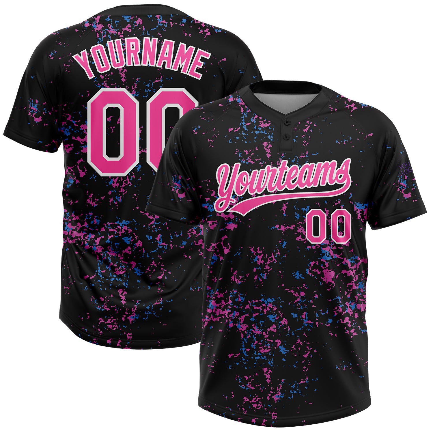 Custom20Black20Pink20White203d20Pattern20Two20Button20Unisex20Softball20Jersey200001.jpg