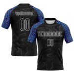 Custom Black Powder Blue Pink Purple Liquid Fluid Sublimation Volleyball Uniform Jersey