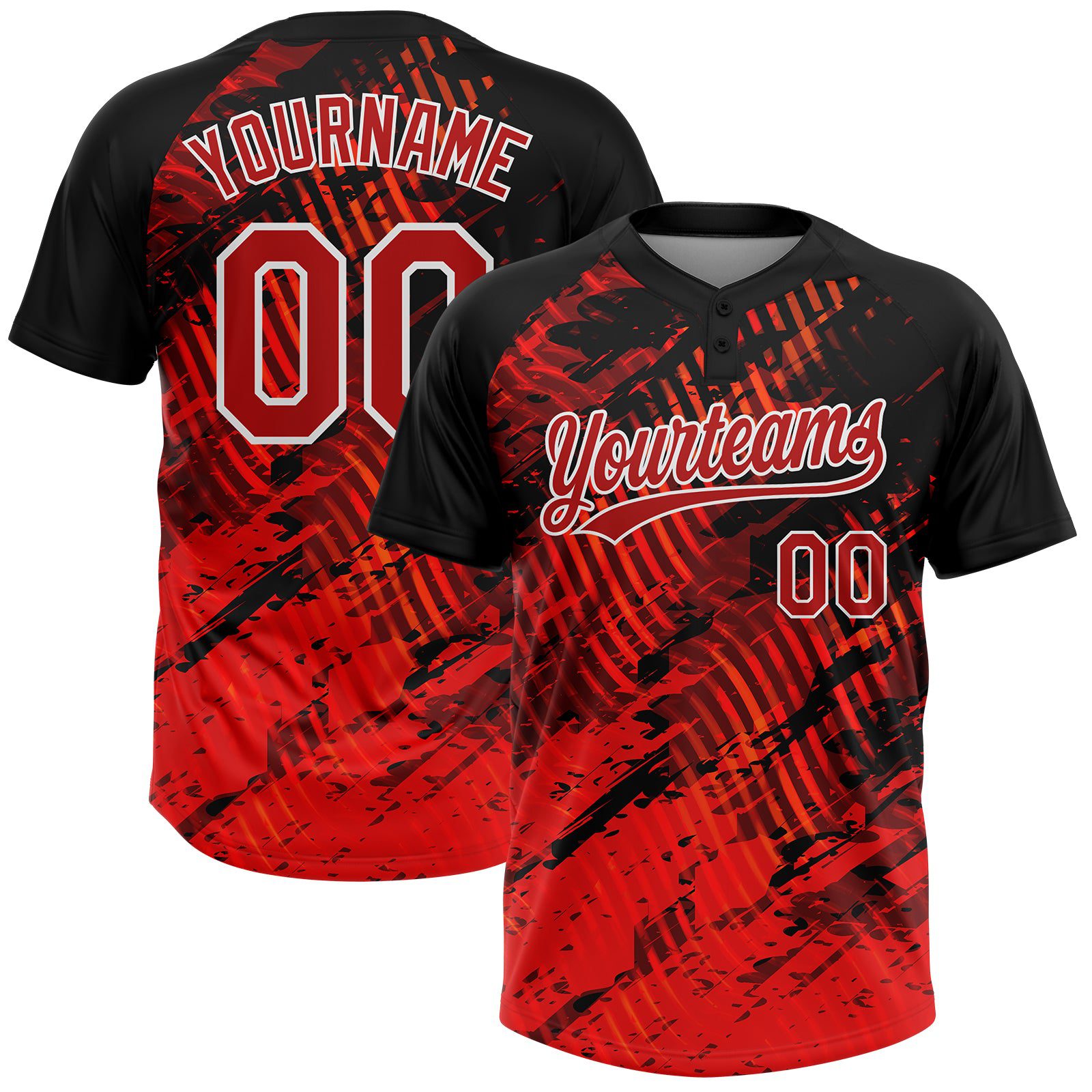 Custom20Black20Red20White203d20Pattern20Two20Button20Unisex20Softball20Jersey200001.jpg