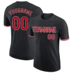 Custom Black Red White Performance T Shirt