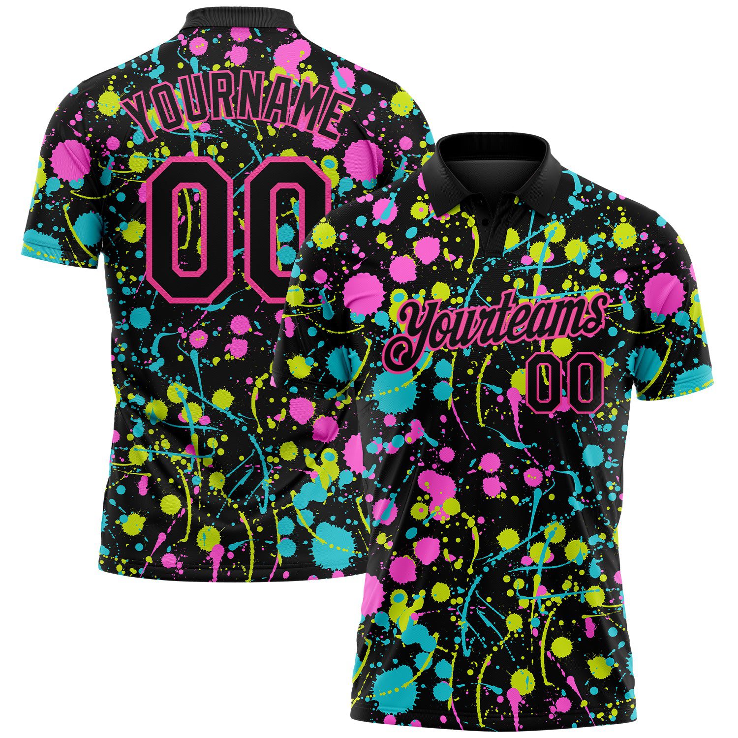 Custom20Graffiti20Pattern20Black20Pink203d20Neon20Splatter20Performance20Golf20Polo20Shirt200001.jpg