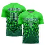 Custom Green Grass Green White Sublimation Soccer Uniform Jersey