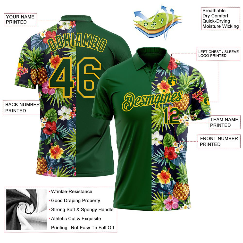 Custom20Green20Yellow203d20Pattern20Design20Tropical20Pattern20With20Pineapples20Palm20Leaves20And20Flowers20Performance20Golf20Polo20Shirt200003.jpg