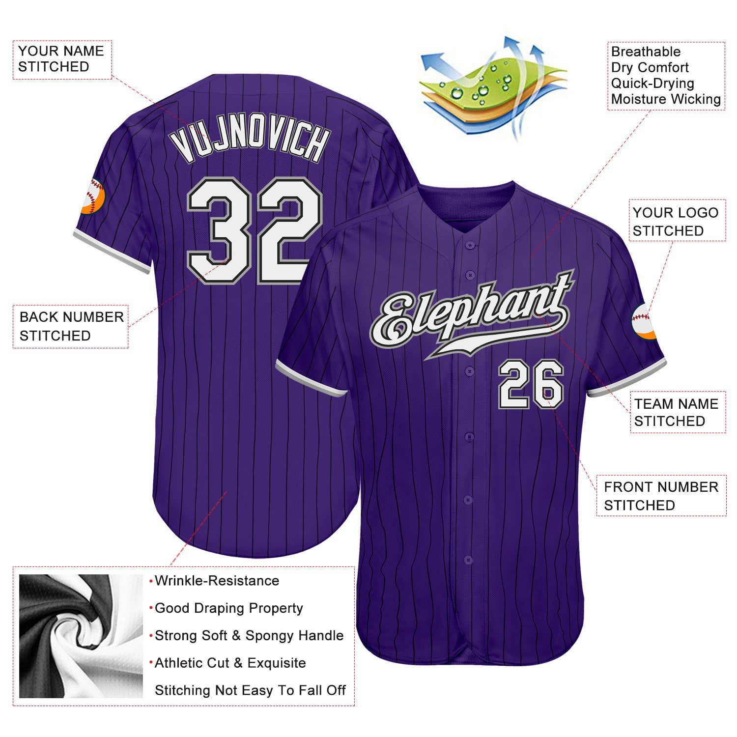 Custom20Purple20Black20Pinstripe20White20Gray20Authentic20Baseball20Jersey200003.jpg