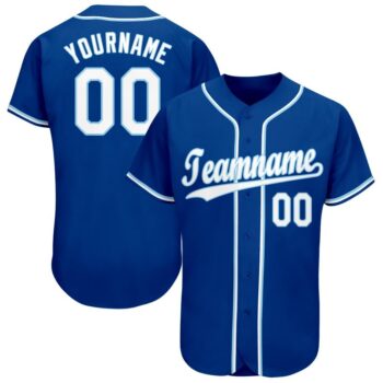 Custom Royal White Light Blue Baseball Jersey