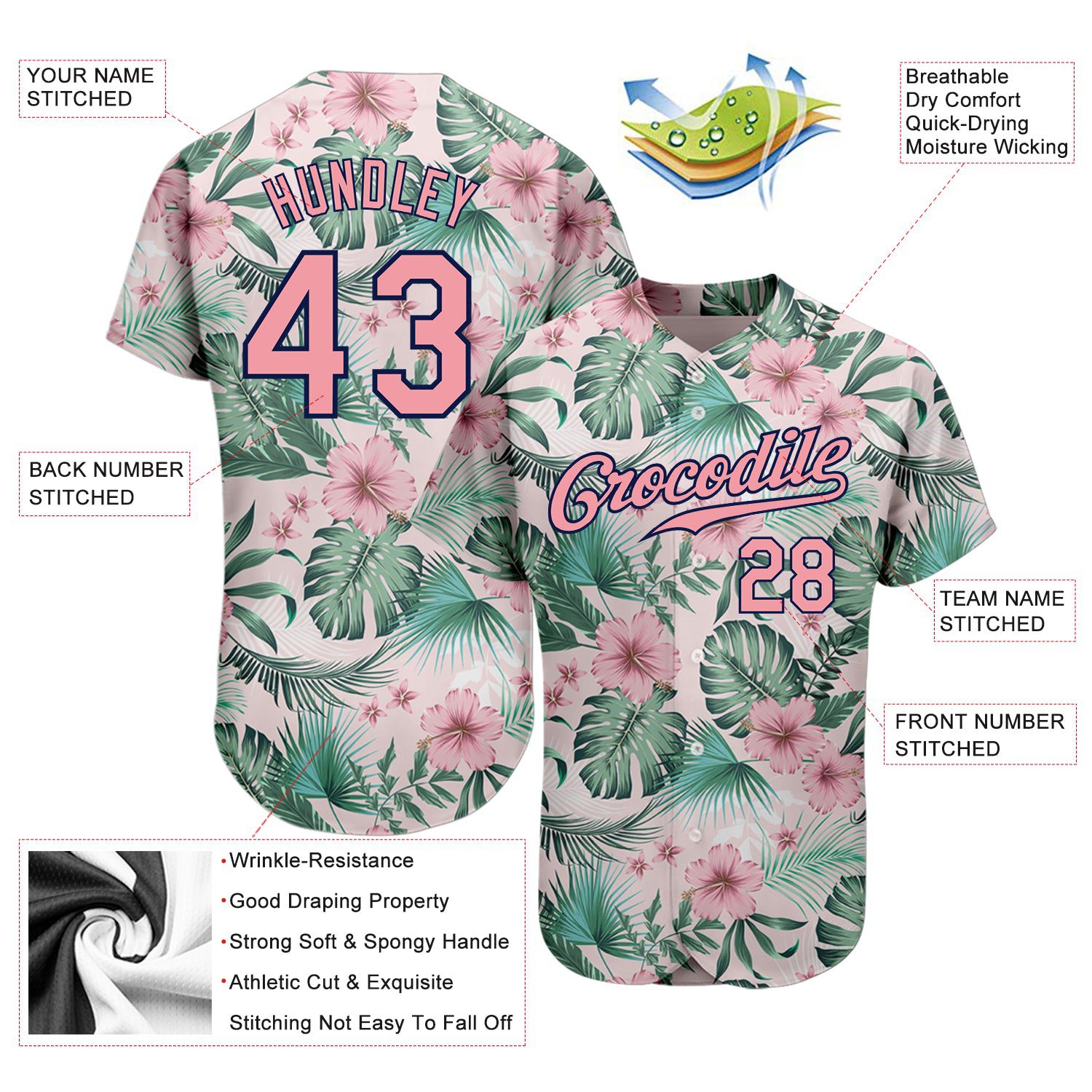 Custom20White20Medium20Pink20Navy203d20Pattern20Design20Hawaii20Palm20Leaves20And20Flowers20Authentic20Baseball20Jersey200004.jpg