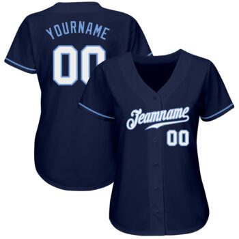 __TEST__ Custom Blue and white Authentic Baseball Jersey